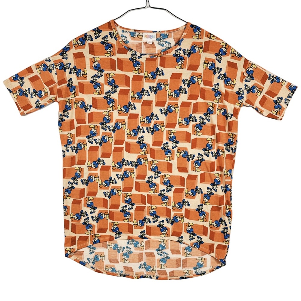 LuLaRoe Disney Red and Blue Over Sized Graphic Top Size Small